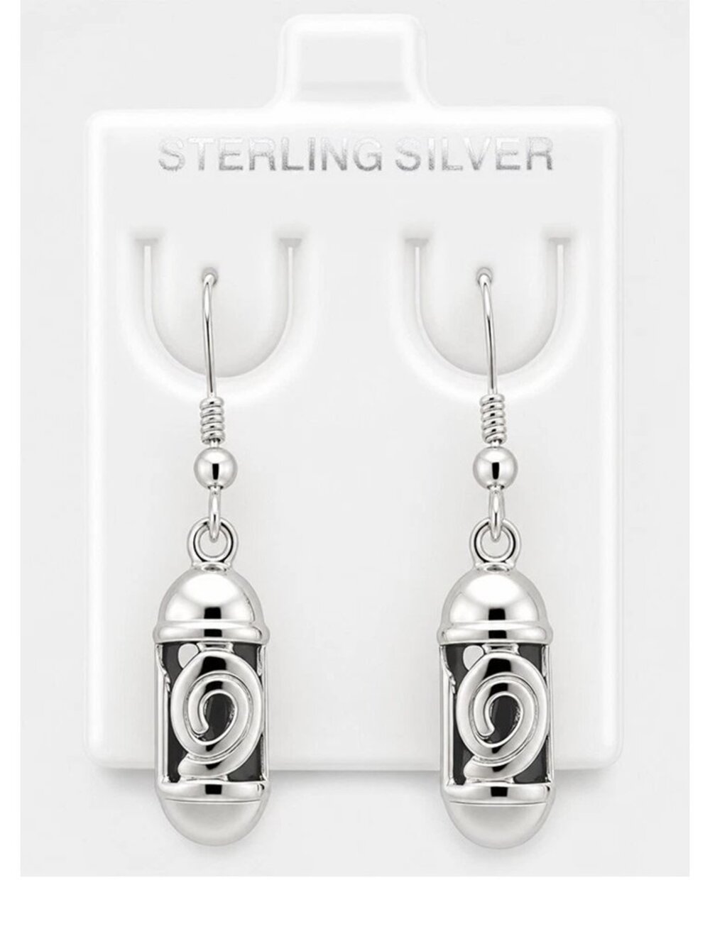 Solid .925 Sterling Silver Egyptian Style Dangling Earrings